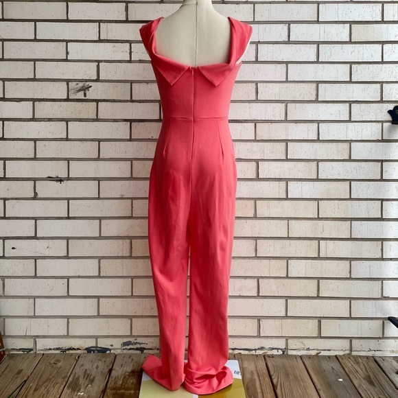 NWOT Peach Cowl Neck Jumpsuit Emory Park Sleeveless Off Shoulder Romper Dress - Picture 9 of 12